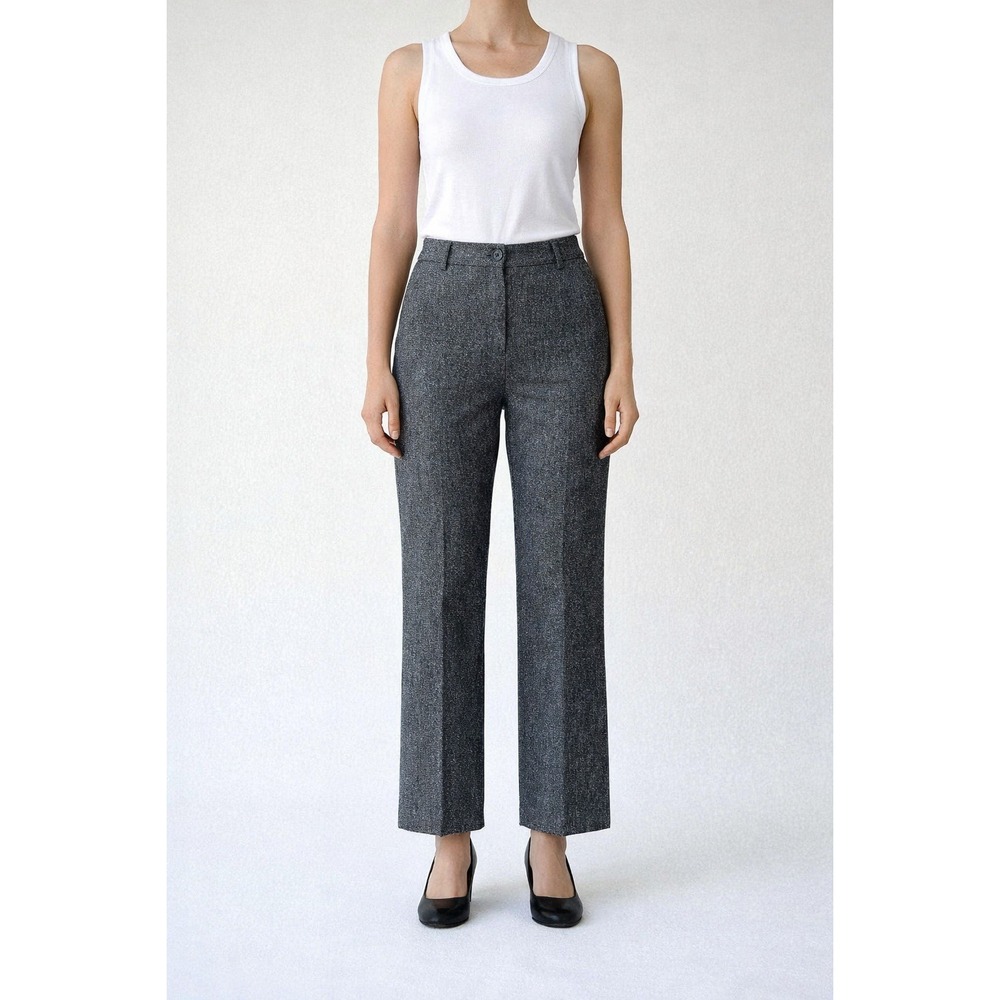 TravelSmith‎ Dress Pants Womens Sz 18 Charcoal Gray Textured Straight Leg Office